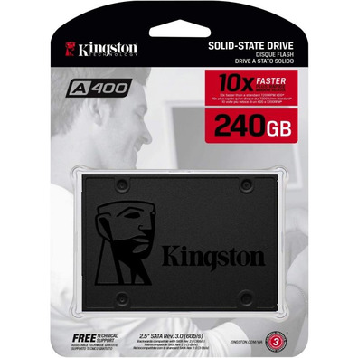 Disco Duro SSD Kingston A400 240GB SATA 3 2,5 ' "