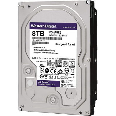 Disco Duro Western Digital WD Viola Sorveglianza 8TB 3,5 " SATA III 256MB