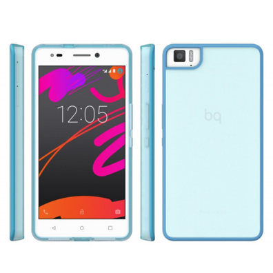 Caso Aquaris M5.5 Gummy blu