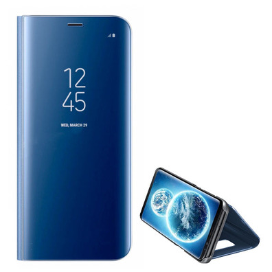 Custodia a Specchio Tipo Libro - Samsung Galaxy S9 Plus Azurro
