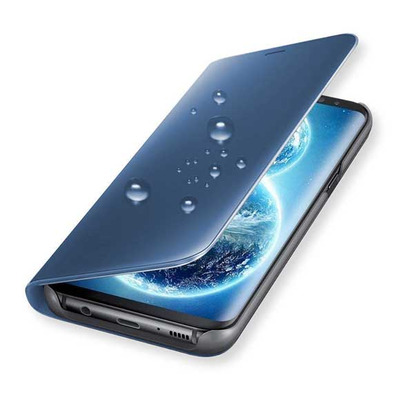 Custodia a Specchio Tipo Libro - Samsung Galaxy S9 Plus Azurro