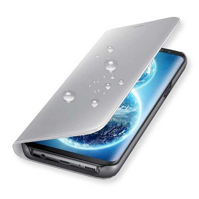 Custodia a Specchio Tipo Libro - Samsung Galaxy S9 Plus Argento