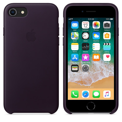 Custodia in pelle per iPhone 8 / 7 Nero