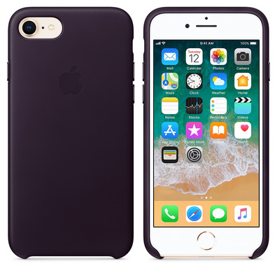 Custodia in pelle per iPhone 8 / 7 Nero