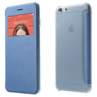 Cover for iPhone 6 with lid and window 4.7 " Arancione