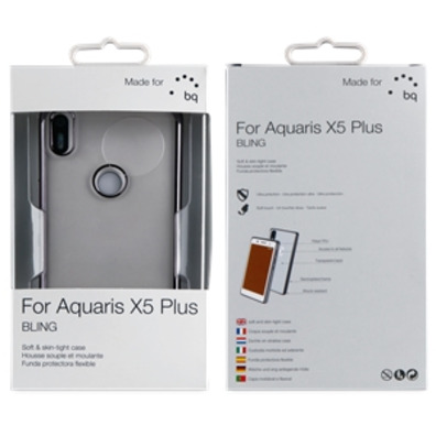 Caso TPU Bling Marco Negro Aquaris X5 Plus