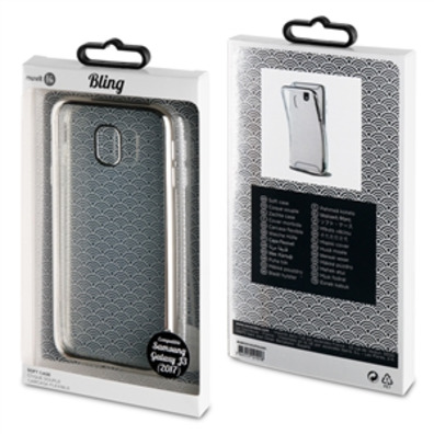 Caso TPU Marco Silver Bling Samsung Galaxy J3 2017 muvit Life