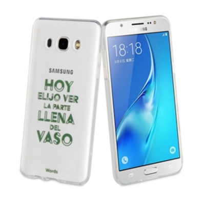 TPU cassa trasparente Vaso Samsung Galaxy J5 2016 Parole