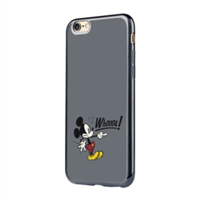 Custodia in TPU + Cornice nera galvanizzata per Apple iPhone 7 Mickey Mouse