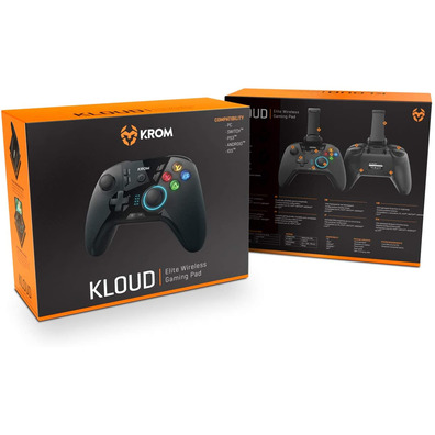 Gamepad Krom Kloud Wireless Negro PC/Switch/Android/iOS