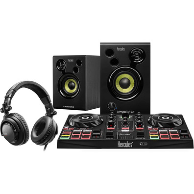 Hercules DJ Learning Kit (Mesa + Altavolini + Auriculares)