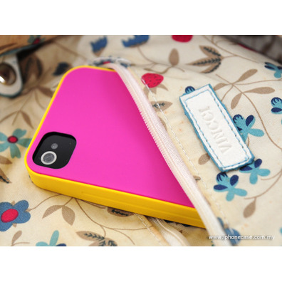 Case Ozaki iCoat Yellow/Pink iPhone 4/4S