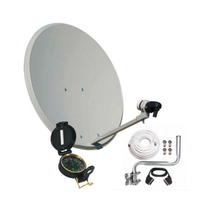Antena 80cm + LNB + Satellite Locator + Installazione Kit