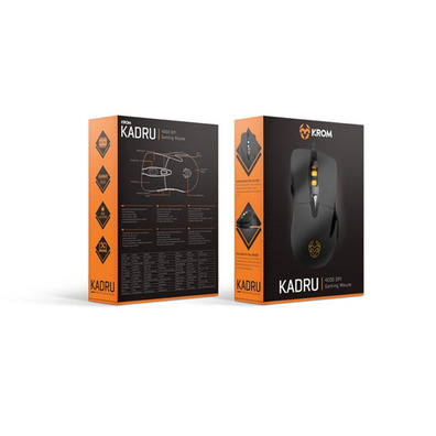 Krom kadru Raton Gaming 4000dpi Nero