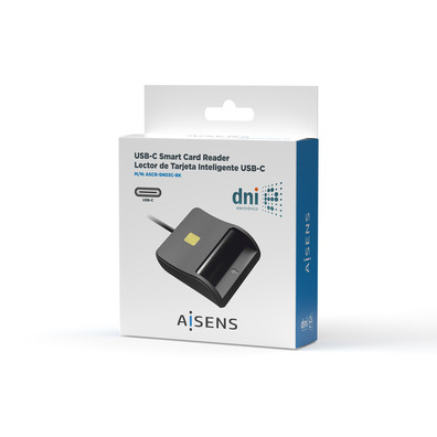 Lector de DNI - E USB - C Aisens ASCR-SN03C-BK Negro