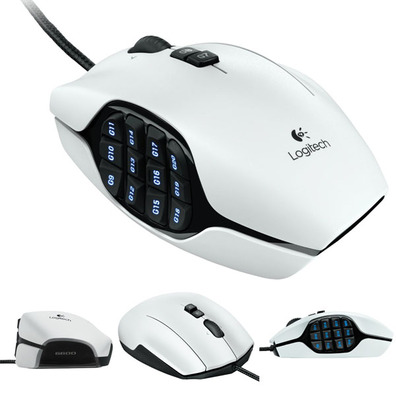 Logitech G600 MMO Gaming Mouse Bianco