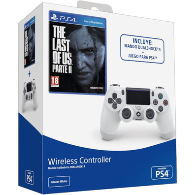 Mando Dualshock 4 Glacier White + The Last of Us II