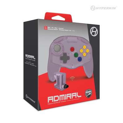 Mando Hyperkin Wireless Admiral Premium Morado (Switch/PC/N64/Mac/Android)