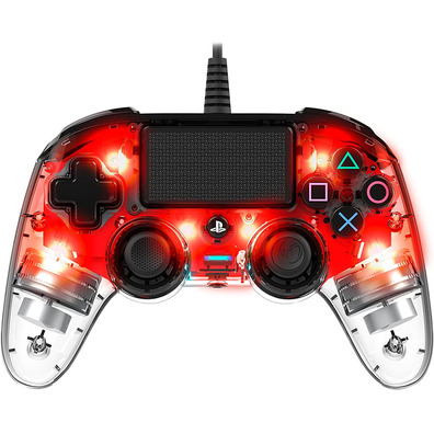 Mando Nacono Compatto Wired Illuminated Red Oficial PS4