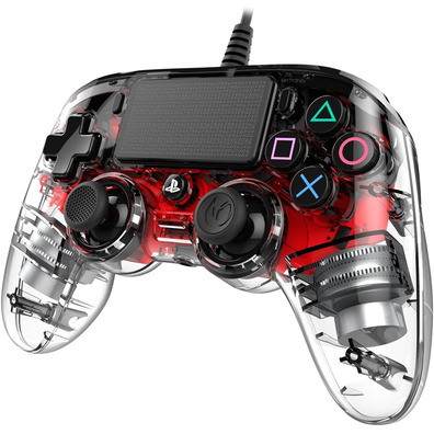 Mando Nacono Compatto Wired Illuminated Red Oficial PS4