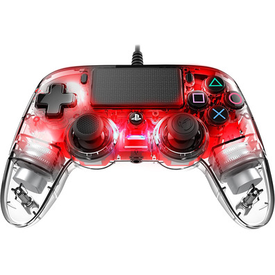 Mando Nacono Compatto Wired Illuminated Red Oficial PS4