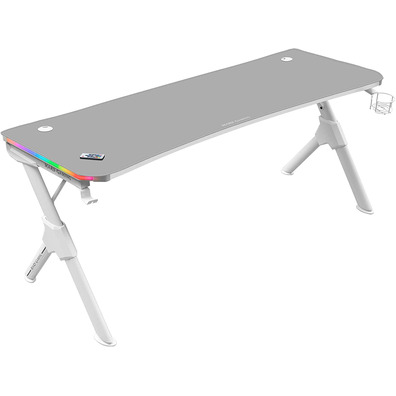 Mesa Gaming Mars Gaming MGD RGB XL White 160x60cm