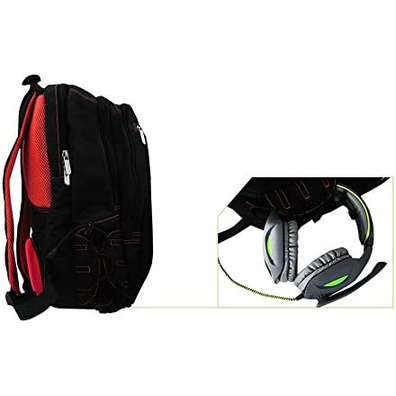 Mochila Portátil 17 '' Keep Out BK7GXL Negro / Rojo