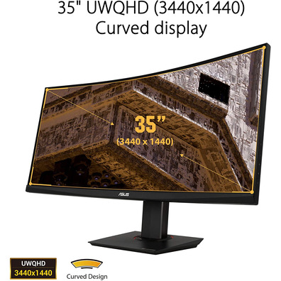 ASUS TUF Monitor Gaming VG35VQ Curvo HD LED 35 "Nero"