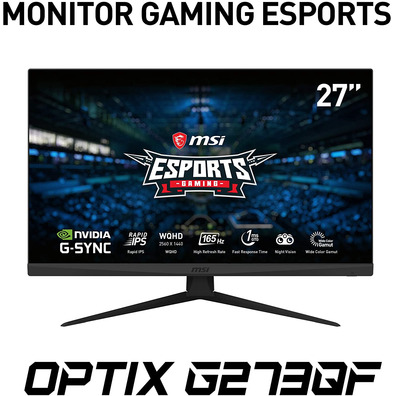 Monitor di gioco MSI Optimx G273QF 27 "Black LED
