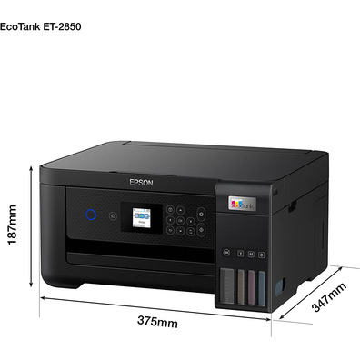 Multifunción Recargable Color Epson Ecotank ET-2850 WiFi / Dúplex Negra