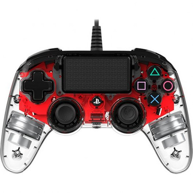 Nacon Compact Red Illuminato Controller Ufficiale PS4