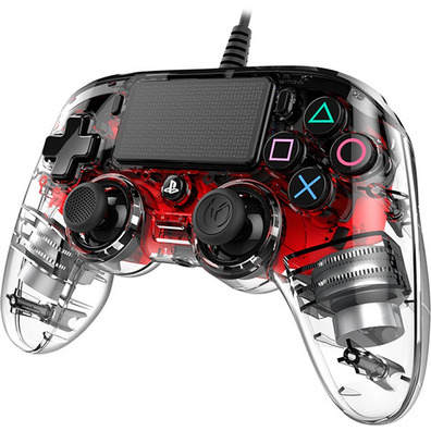 Nacon Compact Red Illuminato Controller Ufficiale PS4
