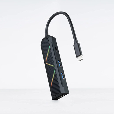 Nanocable Hub USB portatile Tipo C 10.16.0401 USB/USB - C/HDMI Negro