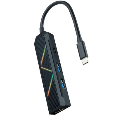 Nanocable Hub USB portatile Tipo C 10.16.0401 USB/USB - C/HDMI Negro