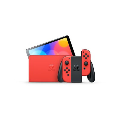Nintendo Switch OLED Mario Red Edition + Base + 2 Mandos Joy - Con