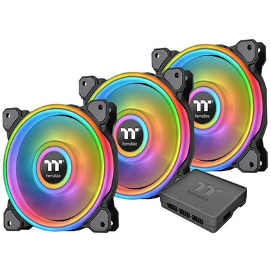 Confezione 3 Ventiladores Thermaltake Ring Quad 14 cm RGB