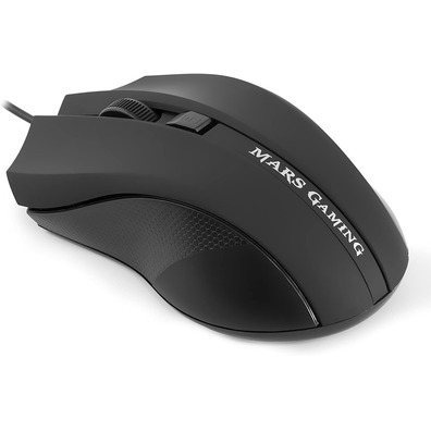 Confezione Mars Gaming MRCP1 (Teclado + Ratón + Auriculares + Alfombrilla)