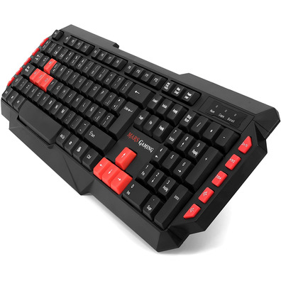 Confezione Mars Gaming MRCP1 (Teclado + Ratón + Auriculares + Alfombrilla)