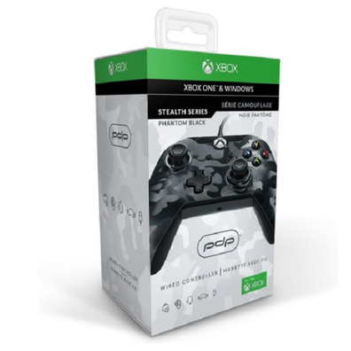 Comando Pdp con cavo Phantom Black ufficiale (xbox uno / PC)