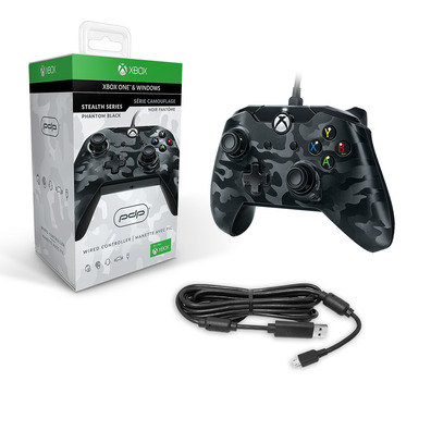 Comando Pdp con cavo Phantom Black ufficiale (xbox uno / PC)