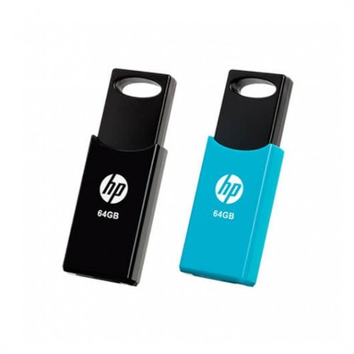 Pendrive HP V212W Pack 2 Unidades Negro / Azul 64GB USB 2.0