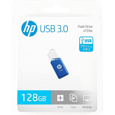 Pendrive HP X755W 128 GB USB Azul / Blanco