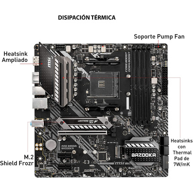 Placa Base MSI MAG B550M Bazooka AM4