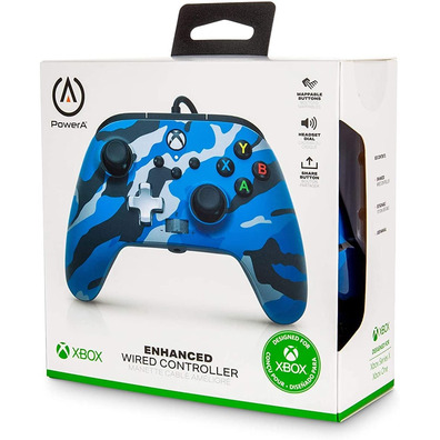 Power A Enhanced Wired Controller Camo Blue (Xbox One / Xbox Series X/S)