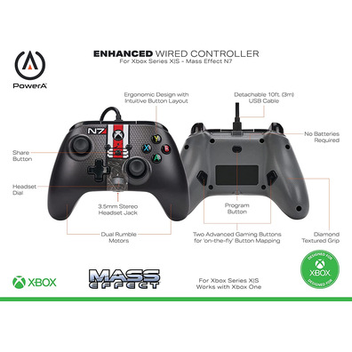 Power A Enhanced Wired Controller Mass Effect (Xbox One / Xbox Series X/S)