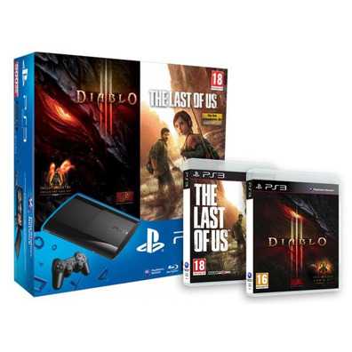 Console PS3 500Gb + Diablo III + The Last of Us