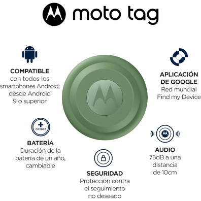 GPS Tracker Motorola Moto Tag 2.0 Pack 4 Blu e verde