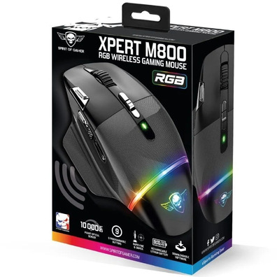 Ratón Gaming Inalámbrico Spirito di Gamer Xpert M800 10000 DPI