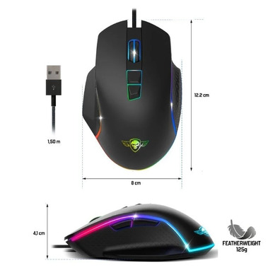 Ratón Gaming Spirit di Gamer Pro M1 8000 DPI