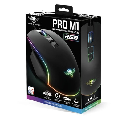 Ratón Gaming Spirit di Gamer Pro M1 8000 DPI